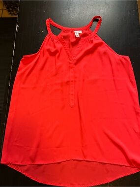 Tacera Bright Red Halter Neck Camisole